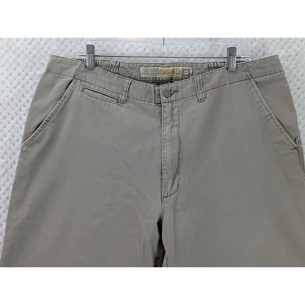 Cabela's Casuals Aged Khakis Men's 40x32 Tapered Cotton Chino Pants*READ*